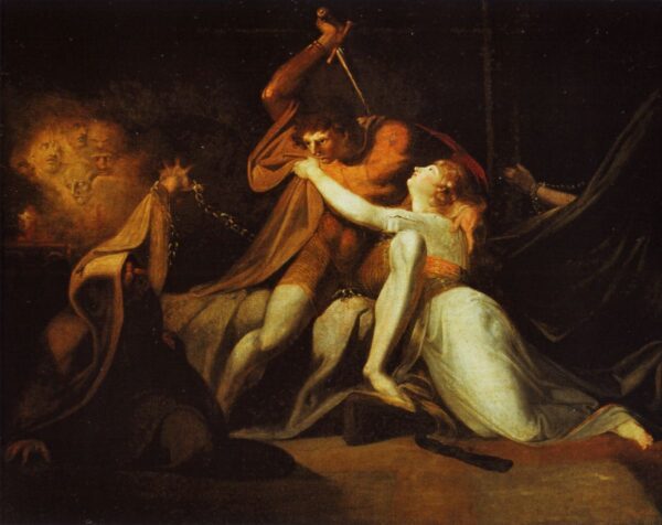 Percival Delivering Belisane from the Enchantments of Urma by Henry Fuseli, hand-painted oil painting reproduction