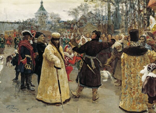 Arrival of the Tsars Peter I and Ivan V by Ilya Repin, hand-painted oil painting reproduction
