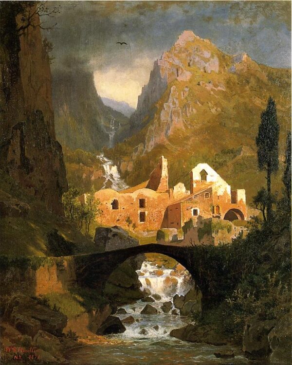 Valle dei Molini – Amalfi by William Stanley Haseltine, hand-painted oil painting reproduction