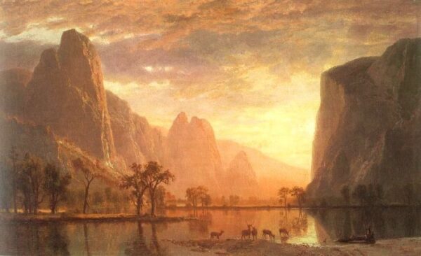 Valley Of The Yosemite by Albert Bierstadt, hand-painted oil reproduction