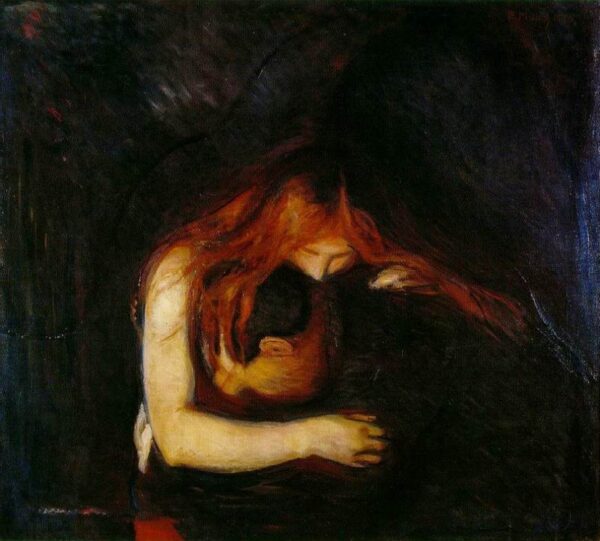 Vampire by Edvard Munch, hand-painted oil painting reproduction