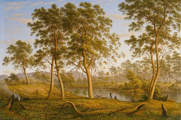 Natives on the Ouse River, Van Diemen’s Land by John Glover, hand-painted oil painting reproduction
