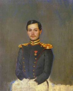 Portrait of Second-Captain Vannovsky by Pavel Fedotov, hand-painted oil painting reproduction