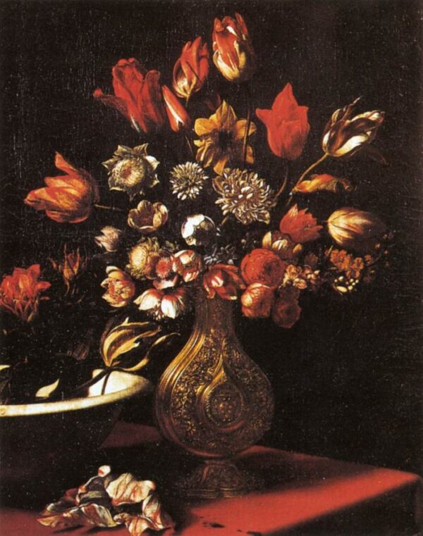 Vase of Flowers by Carlo Dolci, hand-painted oil painting reproduction
