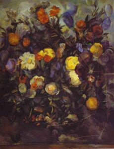 Vase of Flowers Yellow by Paul Cézanne, hand-painted oil painting reproduction