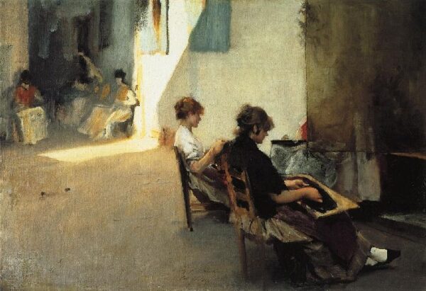 Venetian Bead Stringers by John Singer Sargent, hand-painted oil reproduction