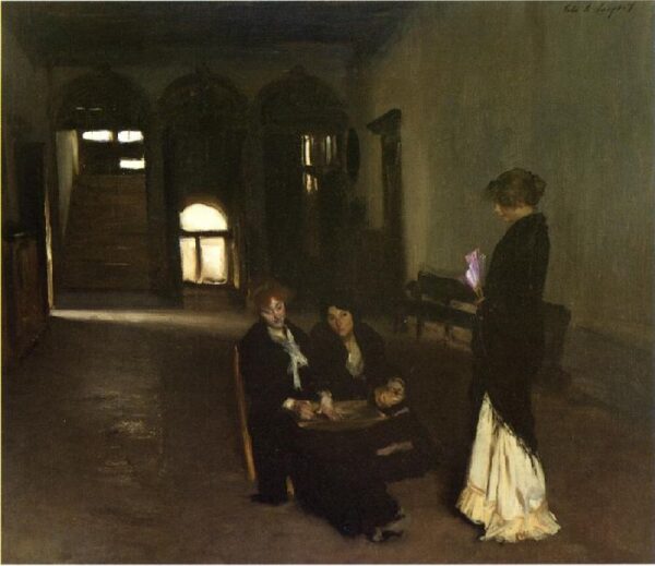 Venetian Bead Stringers A by John Singer Sargent, hand-painted oil painting reproduction