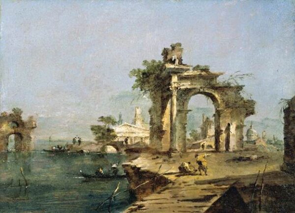 Venetian Capriccio by Francesco Guardi, hand-painted oil painting reproduction