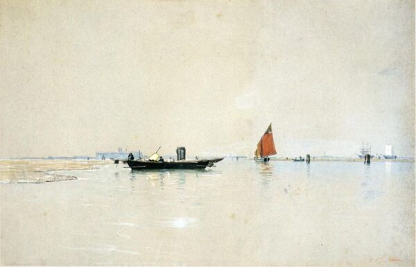 Venetian Lagoon by William Stanley Haseltine, hand-painted oil painting reproduction