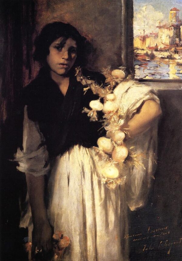 Venetian Onion Seller by John Singer Sargent, hand-painted oil painting reproduction