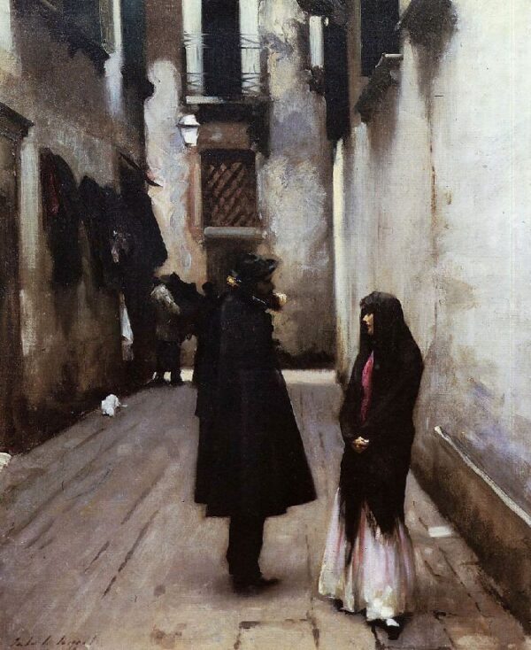 Venetian Street by John Singer Sargent, hand-painted oil painting reproduction