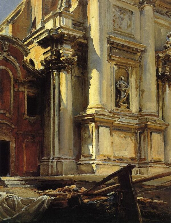Corner of the Church of St. Stae, Venice by John Singer Sargent, hand-painted oil painting reproduction