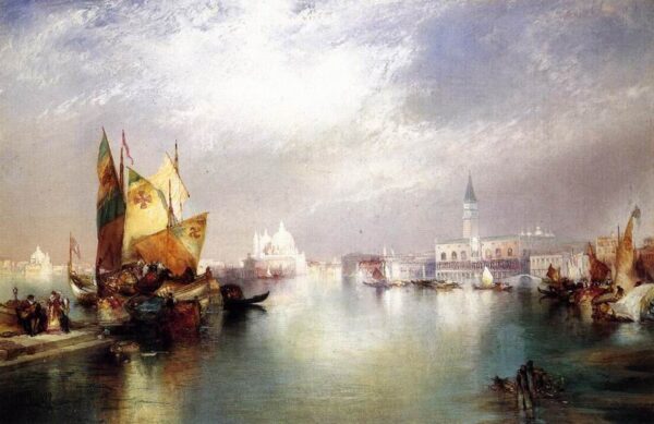 The Splendor of Venice by Thomas Moran, hand-painted oil painting reproduction