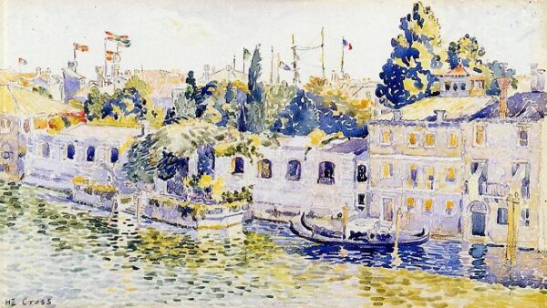 Venice Palazzo Venier Dei Leoni by Henri Edmond Cross, hand-painted oil painting reproduction