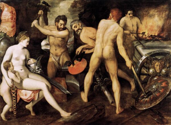Venus at Vulcan’s Forge by Frans Floris, hand-painted oil painting reproduction