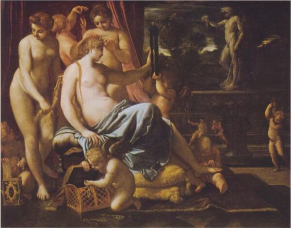 Venus Adorned By The Graces by Annibale Carracci, hand-painted oil painting reproduction