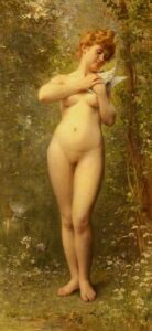 Venus With A Dove by Leon Bazile Perrault, hand-painted oil painting reproduction