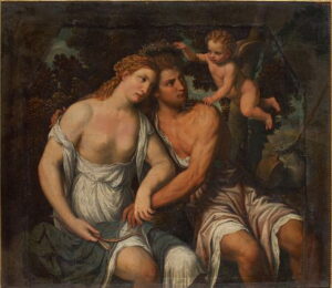 Venus and Adonis by Paris Bordone, hand-painted oil painting reproduction