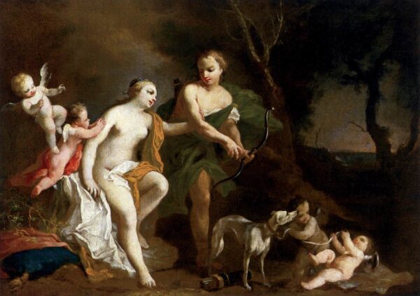 Venus and Adonis by Jacopo Amigoni, hand-painted oil painting reproduction