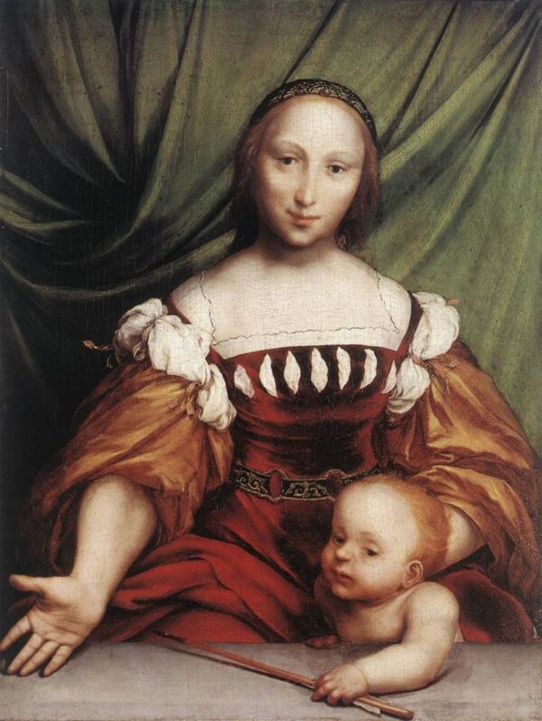 Venus and Amor by Hans Holbein the Younger, hand-painted oil painting reproduction