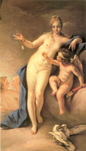 Venus and Cupid by Sebastiano Ricci, hand-painted oil painting reproduction
