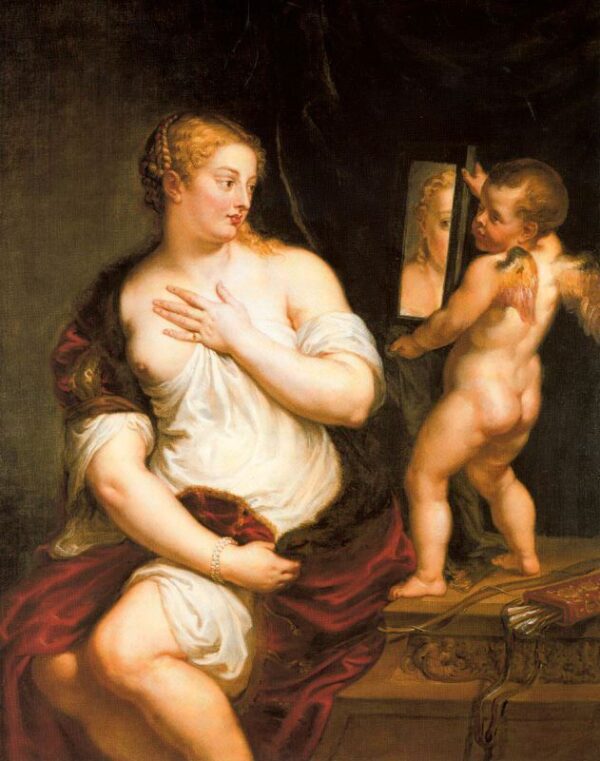 Venus and Cupid by Peter Paul Rubens, hand-painted oil painting reproduction