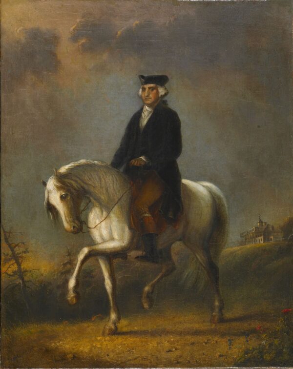 George Washington at Mount Vernon by Alfred Jacob Miller, hand-painted oil reproduction