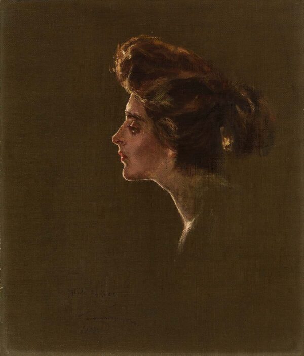 Vers by Alice Pike Barney, hand-painted oil reproduction