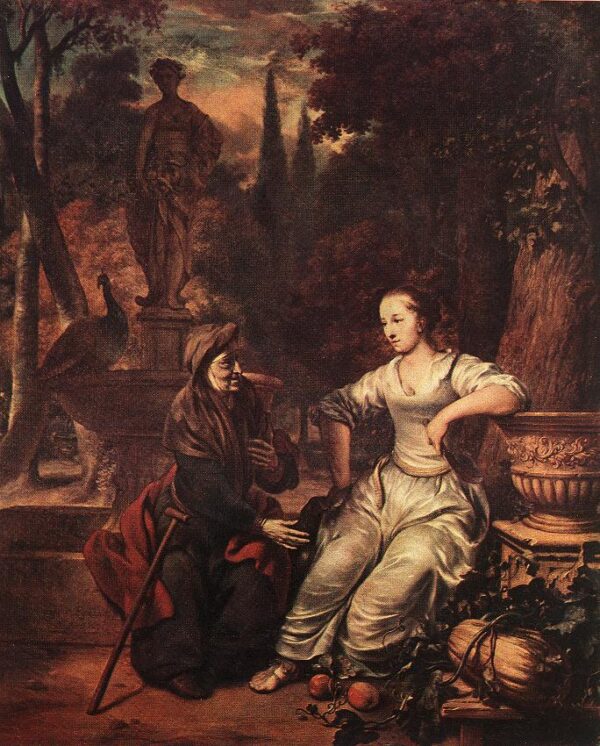 Vertumnus and Pomona by Gerbrand van den Eeckhout, hand-painted oil painting reproduction