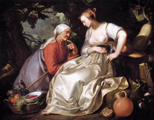 Vertumnus and Pomona by Abraham Bloemaert, hand-painted oil painting reproduction