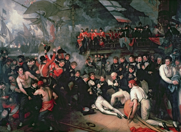 The Death of Lord Nelson on the Deck of the Victory by Benjamin West, hand-painted oil reproduction