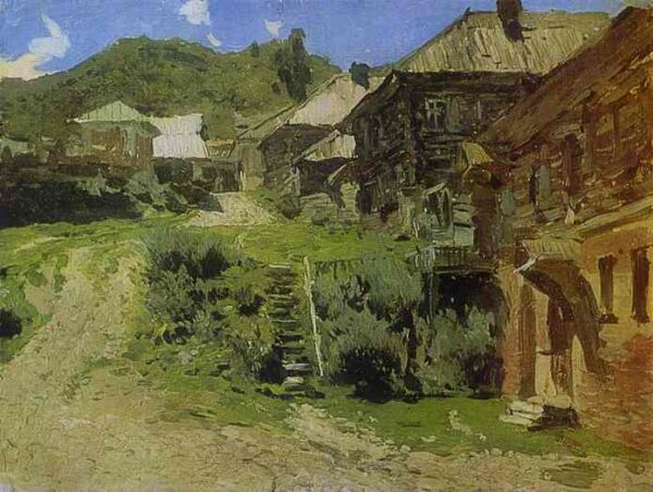 View In Plios by Isaac Levitan, hand-painted oil painting reproduction