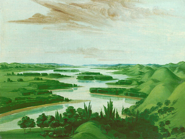View from Floyd’s Grave, 1300 Miles above St. Louis by George Catlin, hand-painted oil painting reproduction