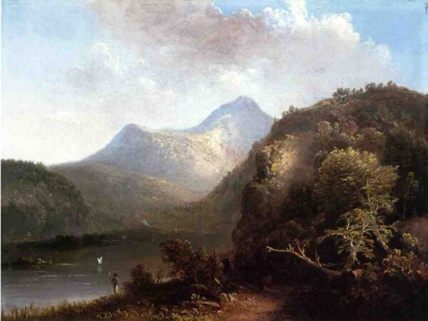 View in Maine by Thomas Doughty, hand-painted oil reproduction
