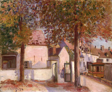 View in Moret by Alfred Sisley, hand-painted oil reproduction