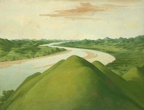 View in the Cross Timbers, Texas by George Catlin, hand-painted oil reproduction