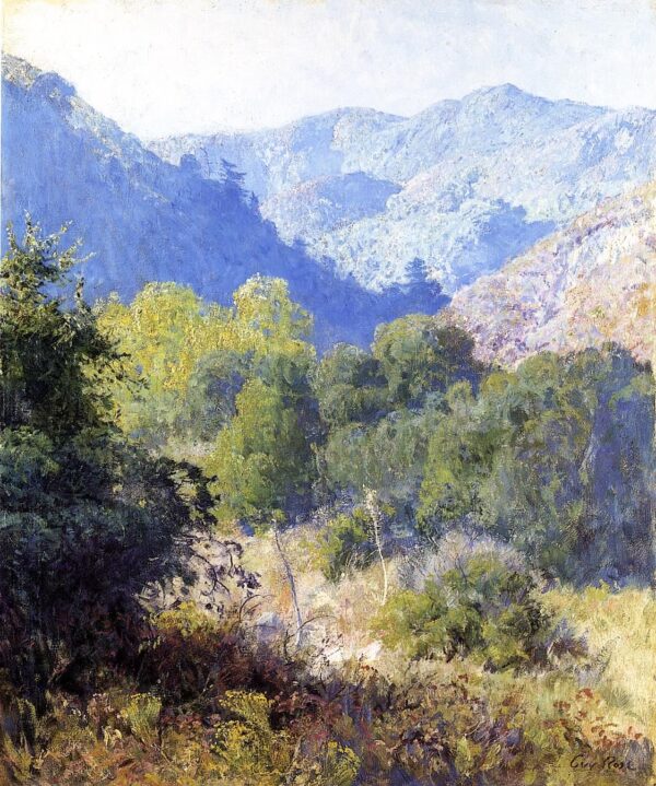 View in the San Gabriel Mountains by Guy Rose, hand-painted oil painting reproduction