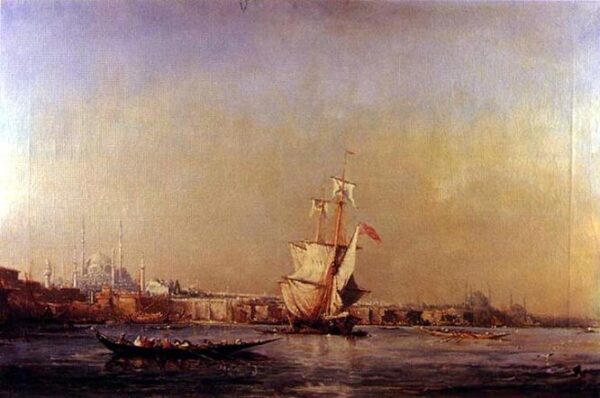 View of Constantinople by Félix Ziem, hand-painted oil painting reproduction