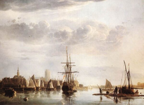 View of Dordrecht by Aelbert Cuyp, hand-painted oil painting reproduction