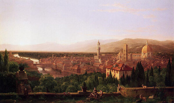 View of Florence from San Miniato by Thomas Cole, hand-painted oil painting reproduction