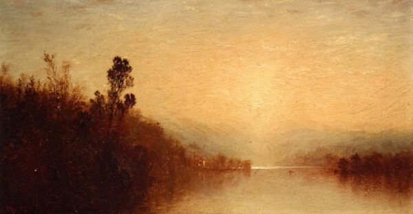 View of Lake George by John Frederick Kensett, hand-painted oil painting reproduction