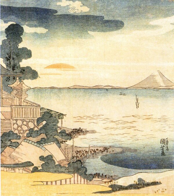 View of Mt. Fuji V by Utagawa Kuniyoshi, hand-painted oil painting reproduction