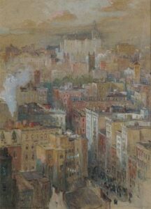 View of New York City by Colin Campbell Cooper, hand-painted oil painting reproduction