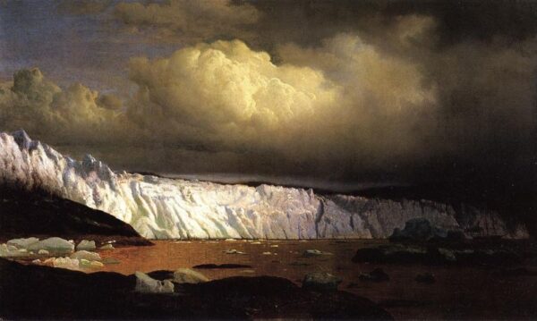 View of Sermitsialik Glacier by William Bradford, hand-painted oil painting reproduction