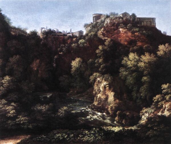 View of Tivoli by Gaspard Dughet, hand-painted oil painting reproduction
