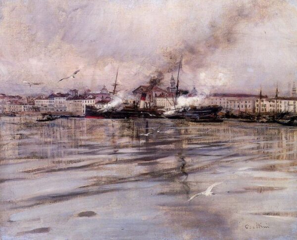 View of Venice by Giovanni Boldini, hand-painted oil painting reproduction