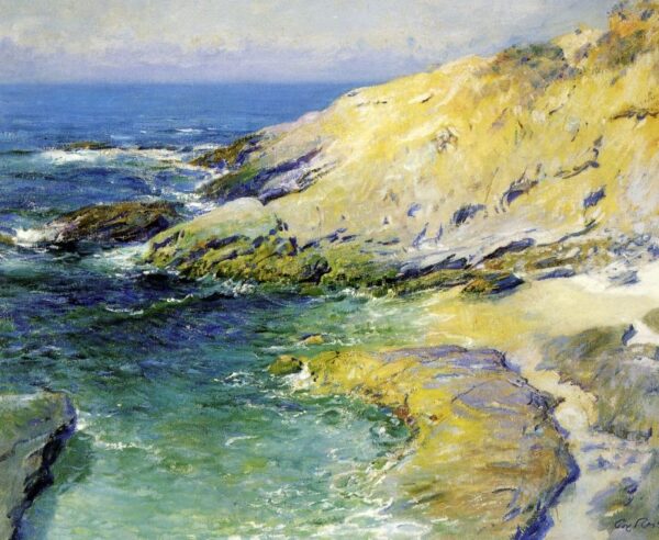 View of Wood’s Cove by Guy Rose, hand-painted oil painting reproduction