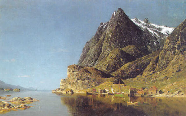 View of a Fjord II by Adelsteen Normann, hand-painted oil painting reproduction