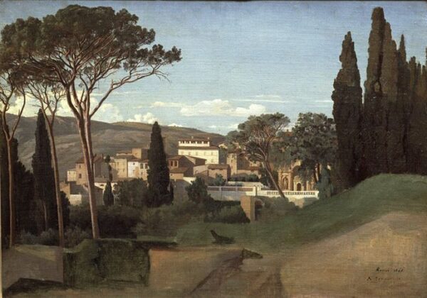 View of a Roman Villa by Jean-Achille Benouville, hand-painted oil painting reproduction