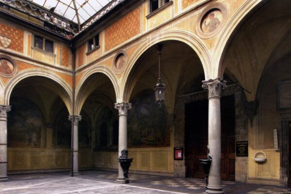 View of the Atrium by Andrea del Sarto, hand-painted oil painting reproduction